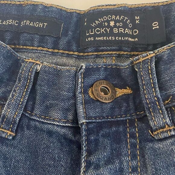 Girls Youth Lucky Brand - "Classic Straight" Jeans Dark Wash - Girls size 10 - Picture 3 of 6